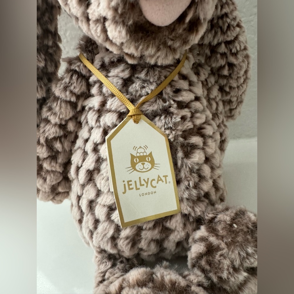 Authentic NWT Jellycat Bashful Luxe Bunny Pine Rare LAST ONE Gold Tag - Picture 5 of 16
